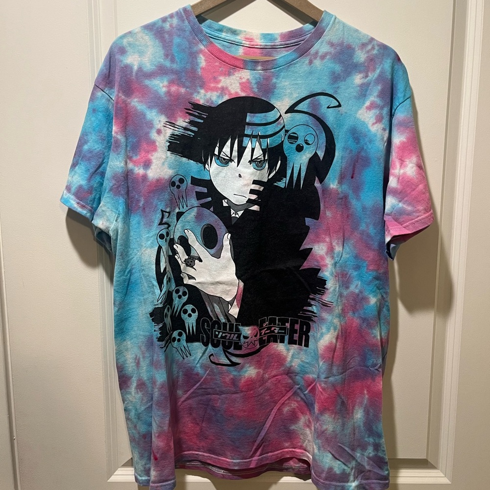 Custom Soul Eater Tie-Dye Graphic T-Shirt